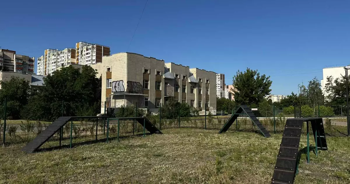 У київському парку «Молодіжний» відкрили сучасний майданчик для собак