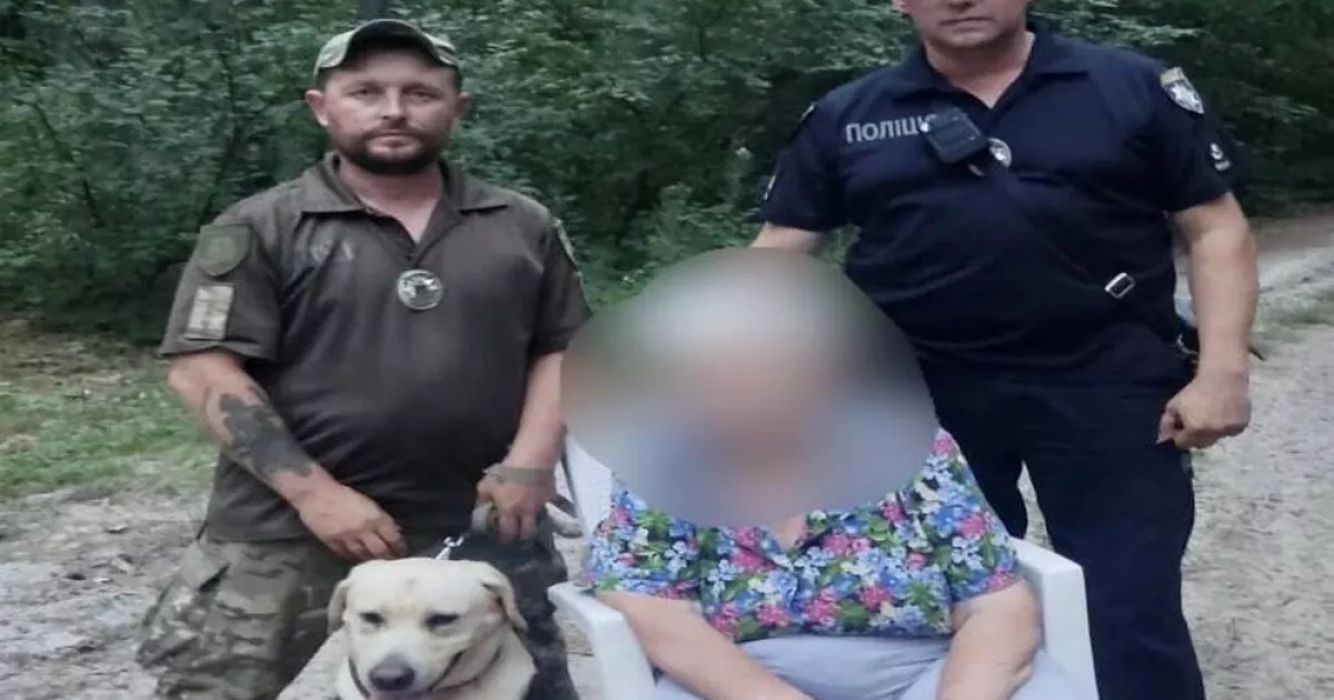 Майже добу у лісі: лабрадор Драго врятував 91-річну грибницю на Бориспільщині