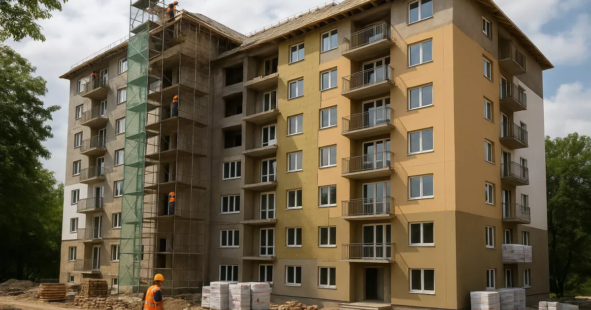 В Ірпені ремонтують багатоповерхівку для 107 сімей: масштабне відновлення житла
