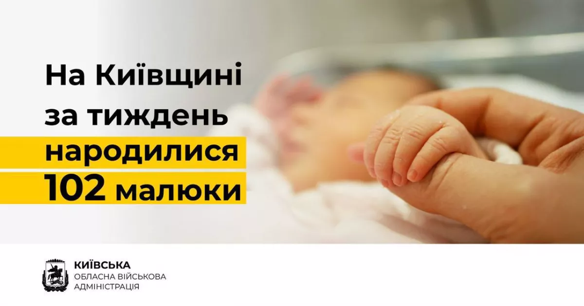 На Київщині за тиждень з’явилося на світ понад сотня немовлят