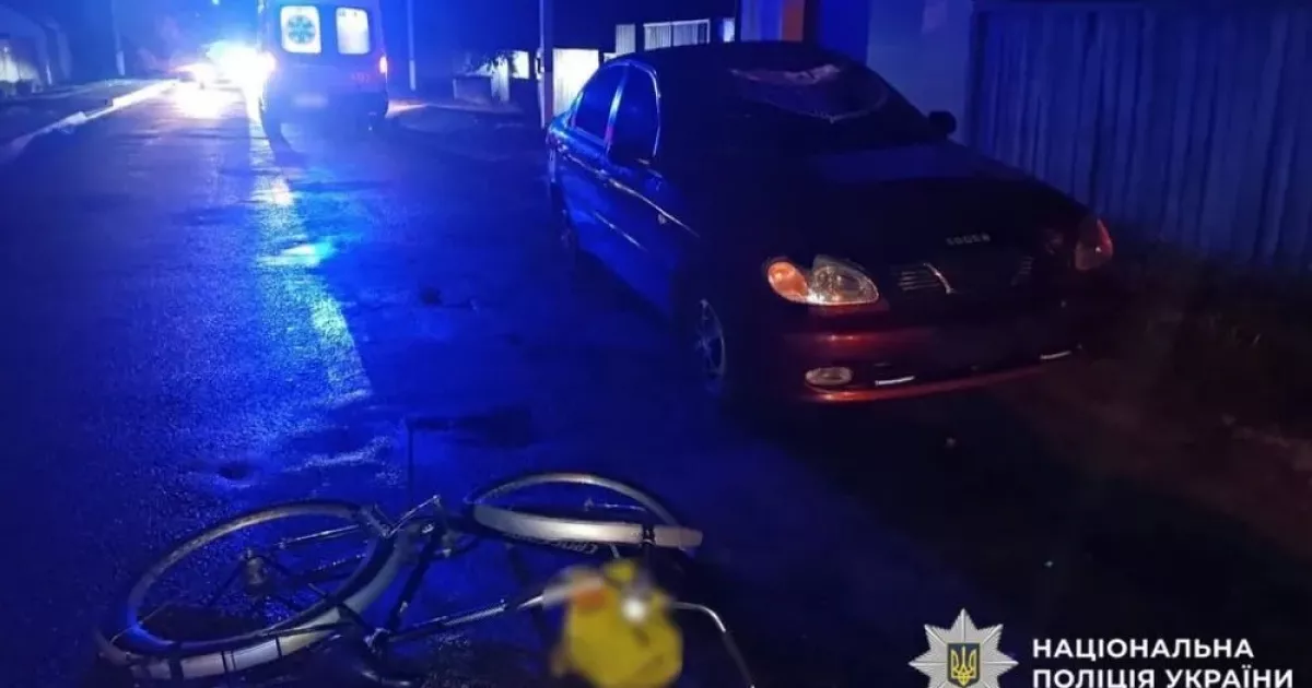 На Броварщині Lanos збив велосипедиста: 60-річного чоловіка доправили до лікарні