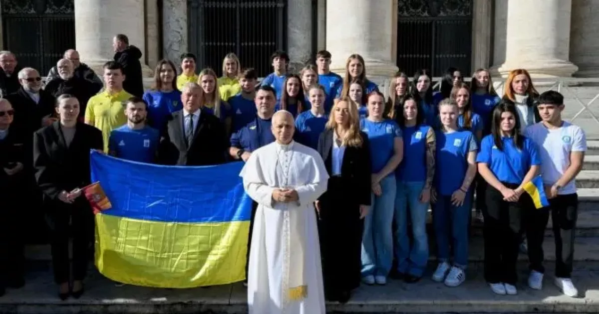 Українські спортсмени у Ватикані: Папа Лев XIV звернувся до дітей з Ірпеня