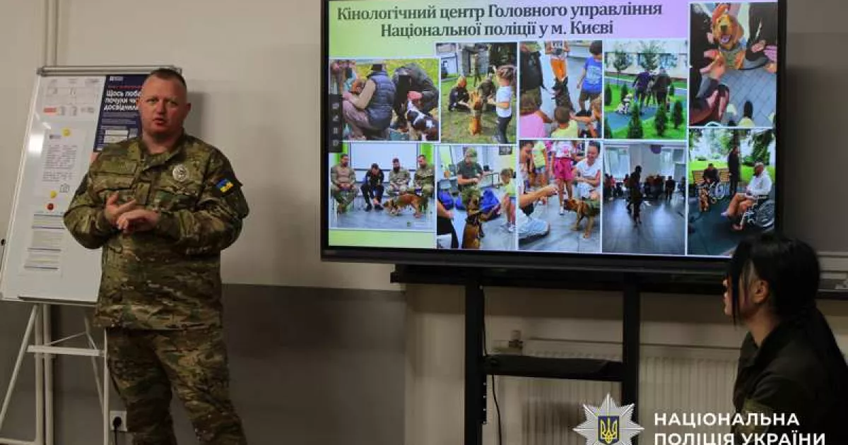 Собаки, що лікують серця: у Києві провели пет-терапію для студентів Маріупольського університету