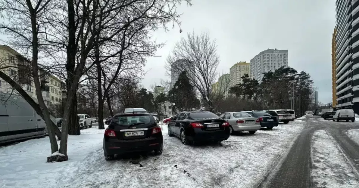 Замість дощового саду - стоянка: на Воскресенці водії заїхали колесами просто в клумби