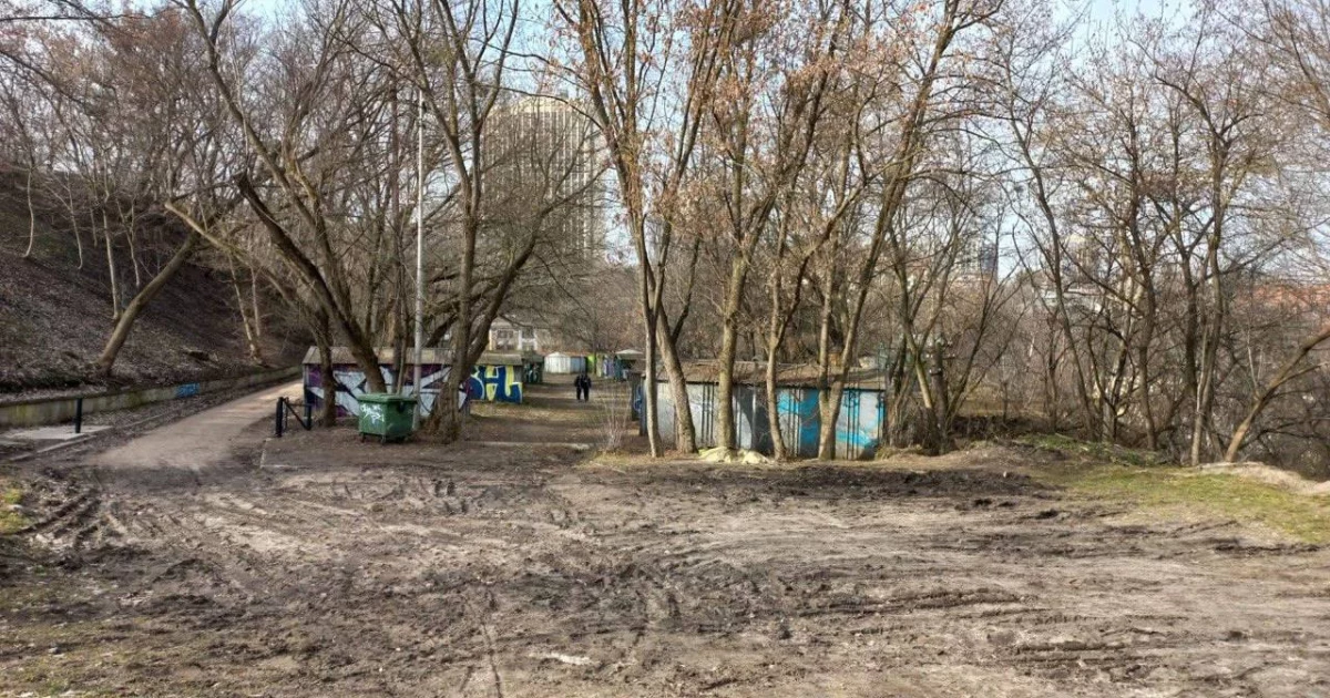 «Паркінг повертається?» На Пейзажній алеї почали вирубку дерев та зносять гаражі