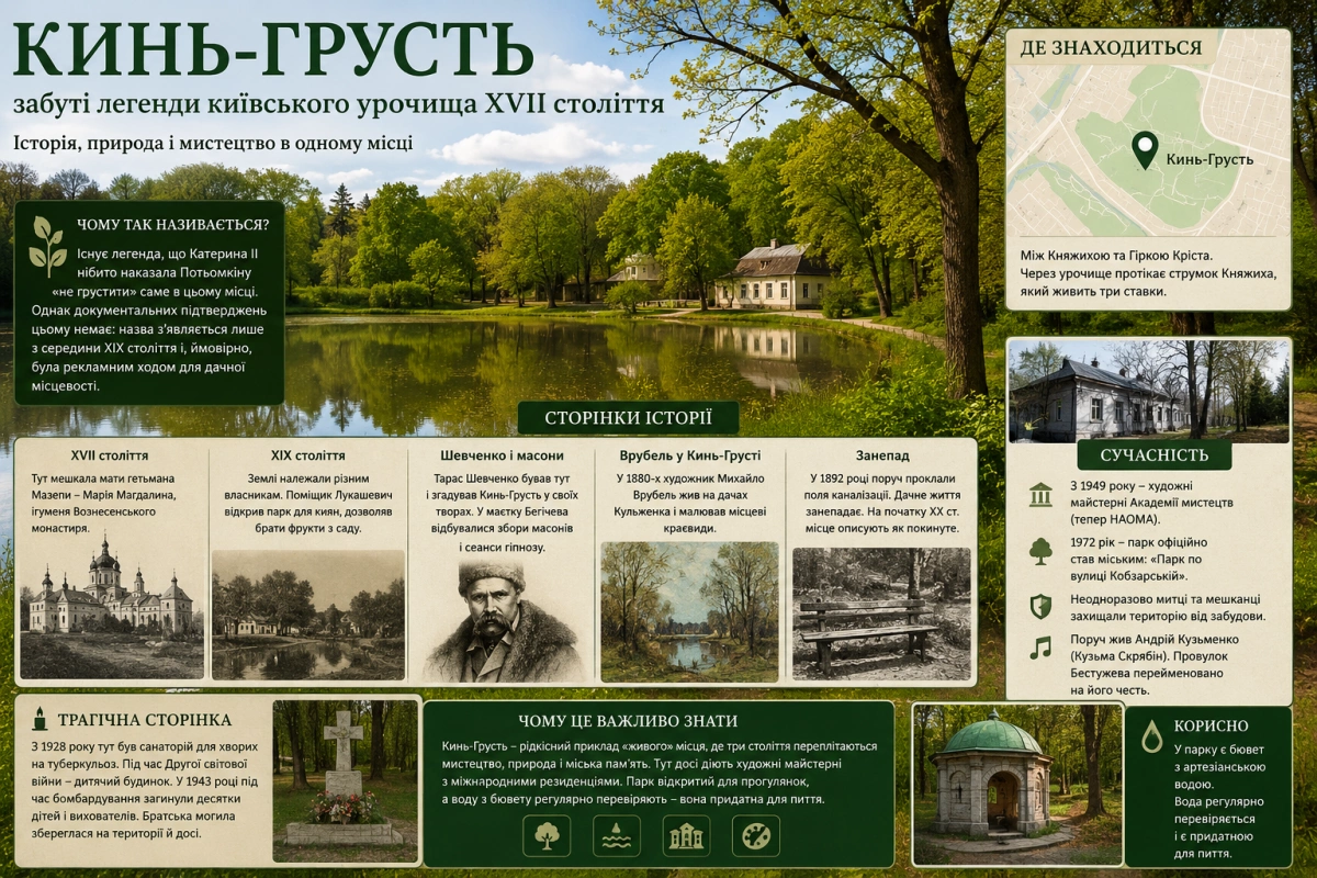 Кинь-Грусть: київське урочище, де переплелися легенди, Шевченко і Врубель