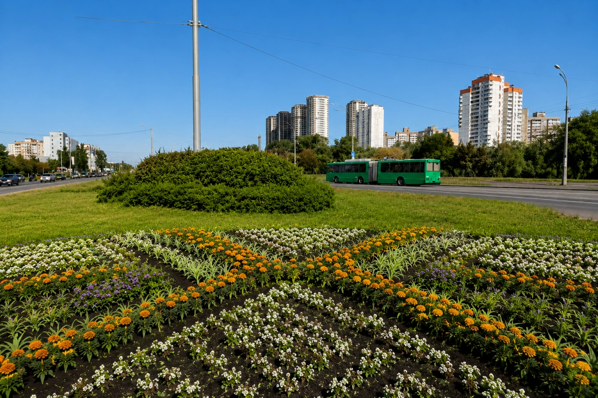 Квітковий код нації: київські комунальники висадили унікальні клумби-вишиванки