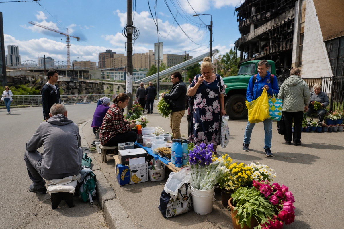 До зруйнованого Лук’янівського ринку повертаються продавці