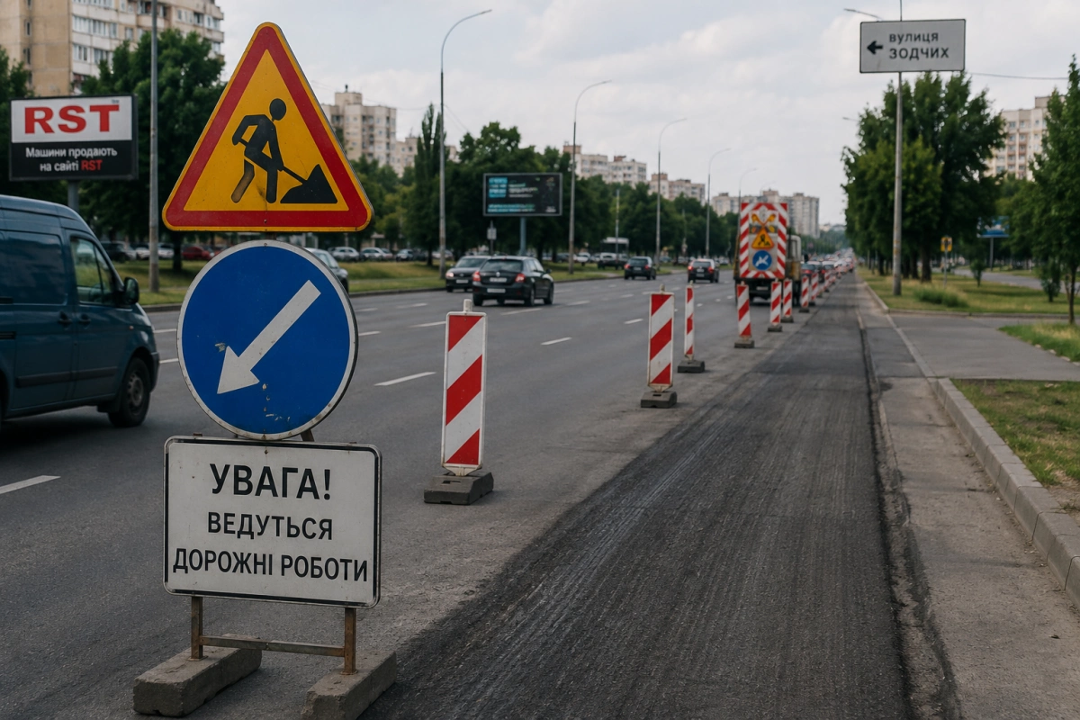 У Дніпровському районі Києва до 17 червня частково обмежать рух на перехресті Набоки та Краківської