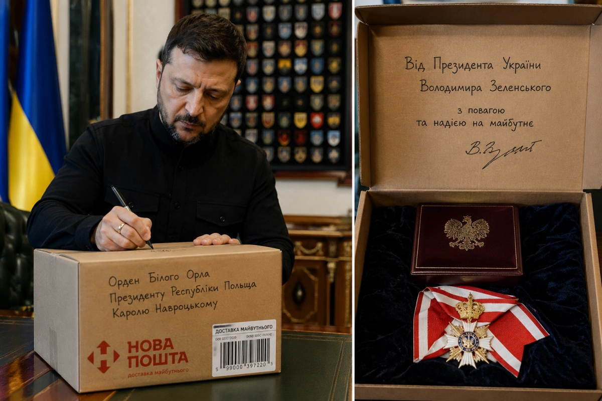 Зеленський повернув Польщі Орден Білого Орла: нагороду відправили Новою поштою