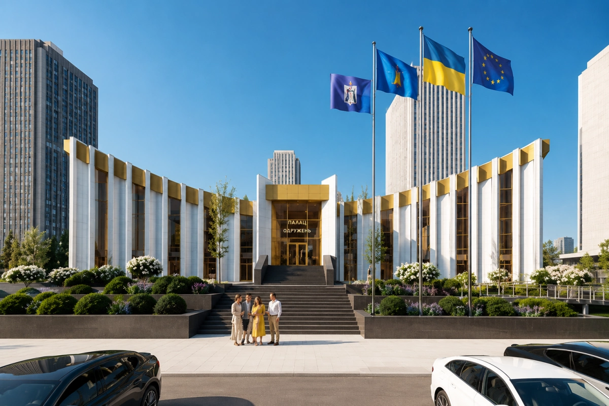 Скляний ліфт, укриття та ЦНАП: Палац одружень на Берестейському відреставрують за 280 мільйонів