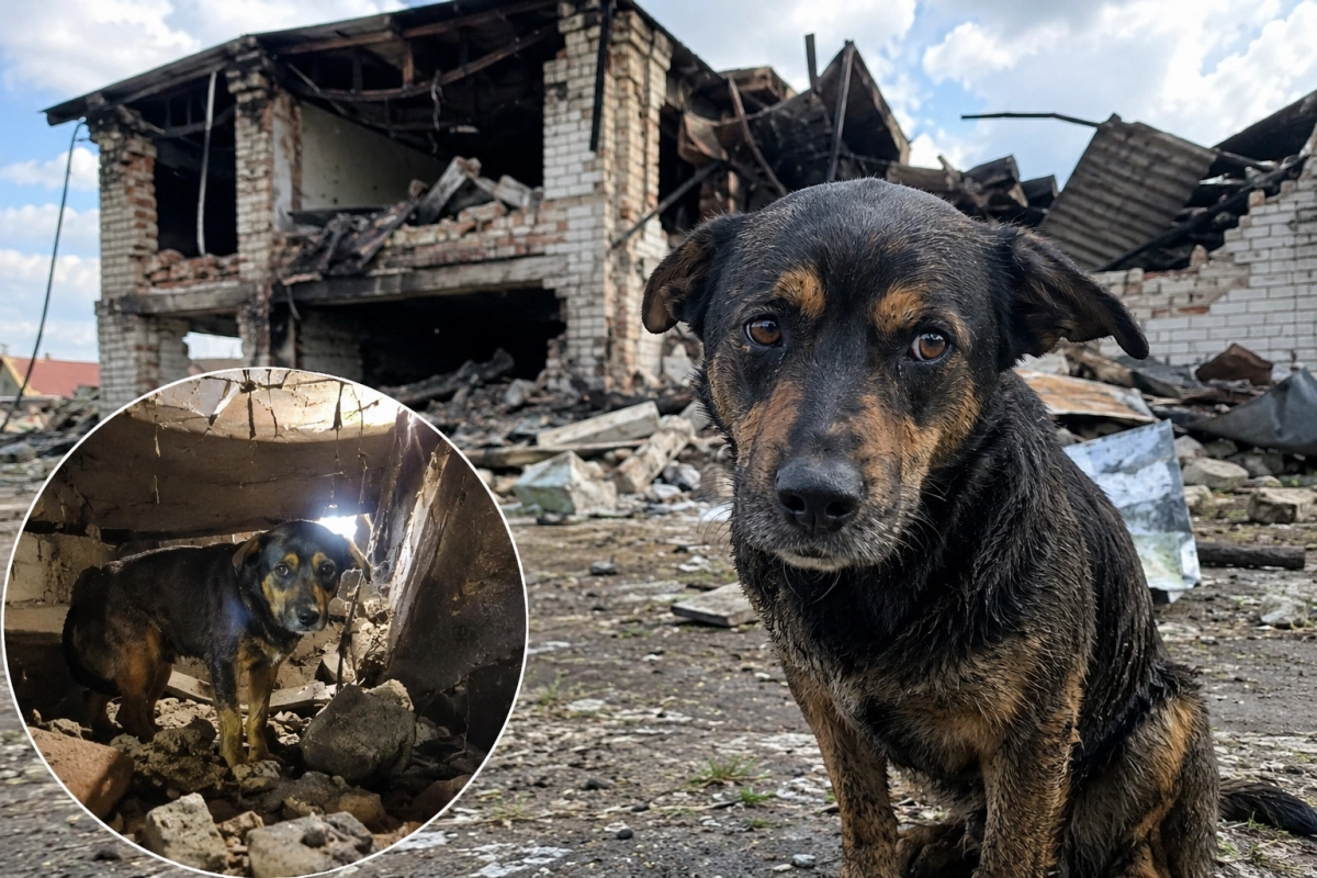 На Київщині пес Йося вижив після обстрілу та пожежі у Вишневому: зворушлива історія порятунку