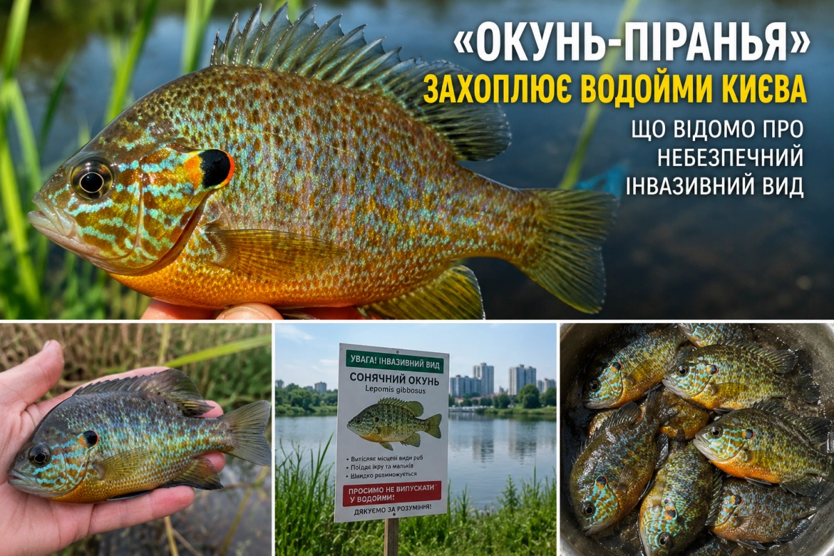 «Окунь-піранья» з’явився у водоймах Києва: чим небезпечний сонячний окунь