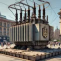 На Контрактовій площі встановили трансформатор, згорілий через обстріл