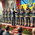 Нагородження героїв-пожежників у Києві за гасіння пожеж у Чорнобильській зоні
