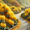 Рідкісне осіннє диво: рододендрон вдруге зацвів у Києві
