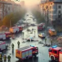 Ліквідація наслідків нічної атаки дронів у Києві
