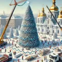 У Києві розпочали встановлення головної ялинки країни