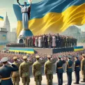 У Києві підняли найбільший державний прапор з нагоди Дня ЗСУ