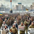 Мирний пікет на Майдані: родичі військових вимагають чітких строків служби
