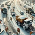Київщина очищає дороги від снігу: спецтехніка працює 24/7