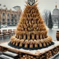 Ціна Різдва: Ялинка з колосків пшениці у Києві як символ надії та боротьби