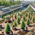 На "Осокорках" висадили нові ялини та сосни: чому це важливо для Києва