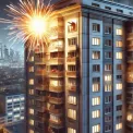 У Києві чоловік запустив феєрверк прямо з вікна багатоповерхівки