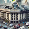 У Києві після атаки "Шахедів" загорівся Нацбанк