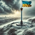 У Києві зняли головний прапор України через сильний вітер: що відомо?