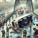 Вантажівка злетіла з мосту у Києві: ДТП у Голосіївському районі