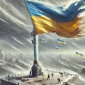 У Києві було тимчасово знято головний прапор через негоду