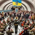 Військовий оркестр виконав українську музику у столичному метро до Дня Соборності