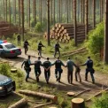 Незаконна вирубка лісу на Обухівщині: затримано шість чоловіків