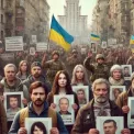 Акція на Подолі: Родичі цивільних полонених закликають до повернення