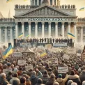 Акція на підтримку військовополонених біля Верховної Ради в Києві