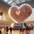 У Києві відкрили інтерактивну інсталяцію "Серце України", що реагує на слова кохання