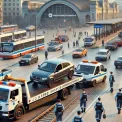 Автівки, припарковані біля Центрального вокзалу, забрали на штрафмайданчик