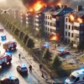 Уламки БпЛА спричинили пожежу та руйнування у Соломʼянському районі Києва