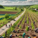 "Лісосмуга життя": на Київщині висадять 2000 дерев і кущів