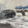 У Києві на Осокорках загорівся легковик: подробиці