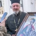 Освячення військової ікони Юрія Переможця в Києво-Печерській лаврі