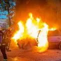 У Білій Церкві згорів легковик: авто палало просто на вулиці