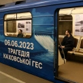 Київським метро запустили поїзд, присвячений трагедії Каховської ГЕС