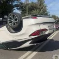 У Шевченківському районі Lexus перекинувся після зіткнення з навчальним авто