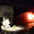 На вулиці Саксаганського горів гараж: вогонь ліквідували за пів години
