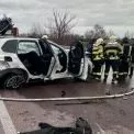 На Бориспільщині загинули двоє людей у ДТП: BMW перекинувся після удару в відбійник