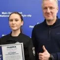 Київська поліція відзначила курсантку за героїчне затримання нападника