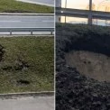 «Портал у Нарнію» на Оболоні: на проспекті Івасюка утворилося глибоке провалля