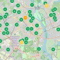 У Києві після нічної атаки здебільшого фіксують добру якість повітря